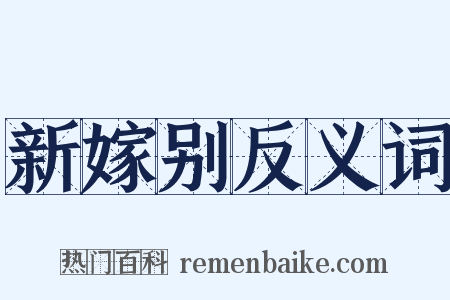 新嫁别反义词是什么意思的图片